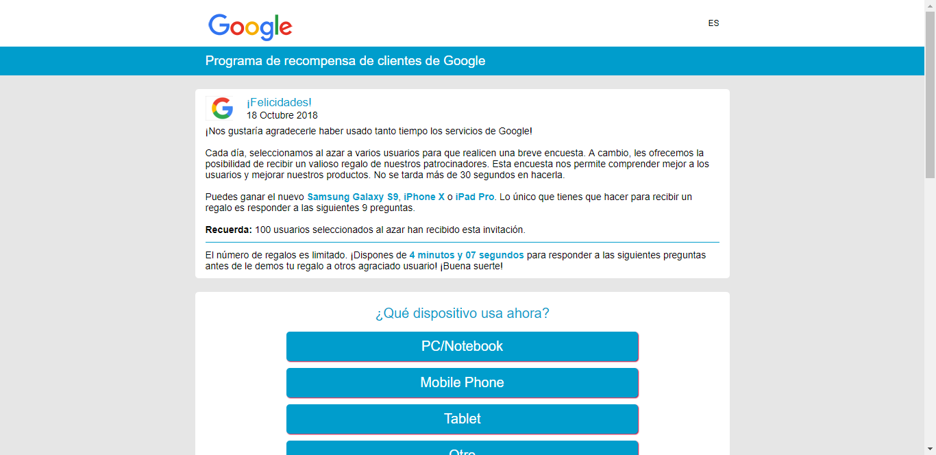 dominio estafa google