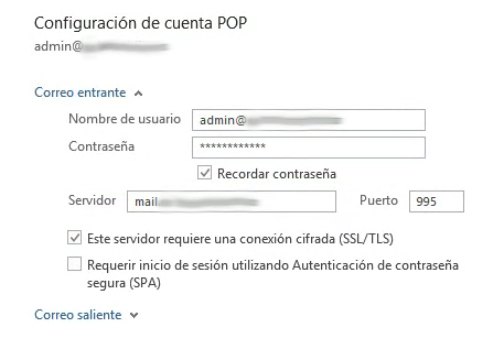 Configuración cifrada