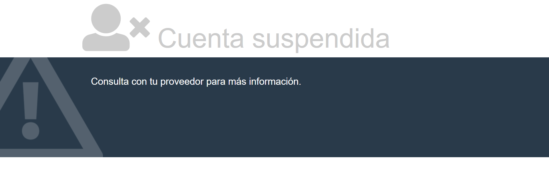 ¿Qué hacer cuando aparece un mensaje de cuenta suspendida en tu web?